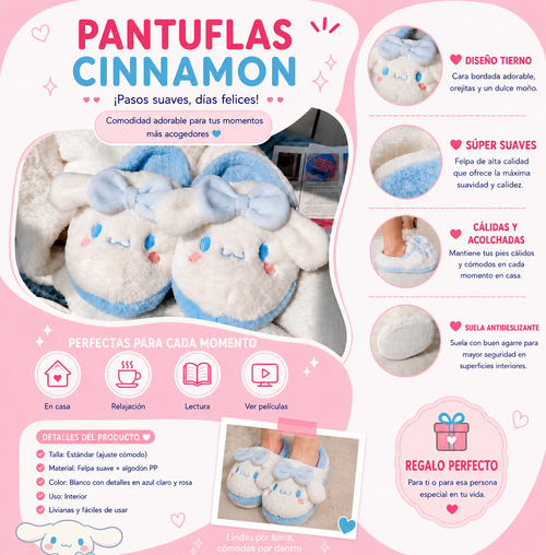Pantuflas de peluche Cinnamon Steps